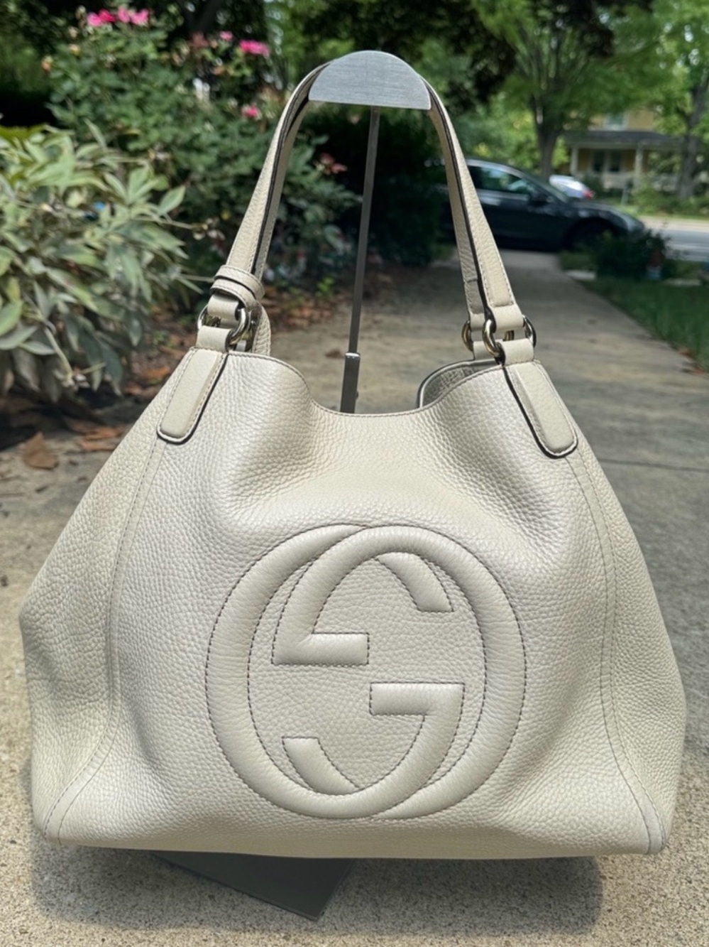 Gucci Cream Leather Soho Shoulder Bag